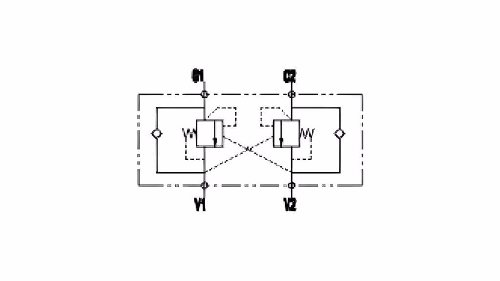 HFD Hydraulic Type A Counterbalance Double Overcenter Valves VBCD-DE-A diagram